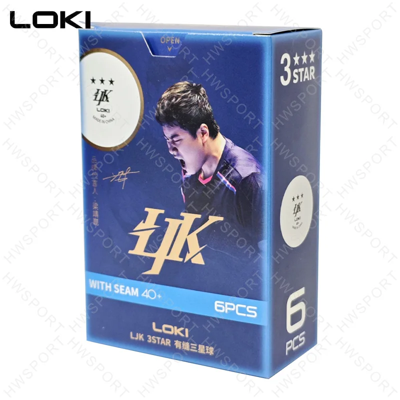 Фото LOKI LJK 40+ мячи для настольного тенниса, 3 звезды, ABS, одобренные ITTF, мячи для пинг-понга, прочные, с отскоком лучшей округлости, упаковка из 6 шт. №5