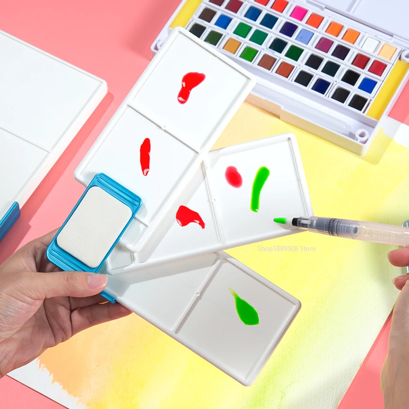

Fan Shape Palette Watercolor Paint Palette Gouache Palette Empty Palette Palette Art Supplies Artist Palette