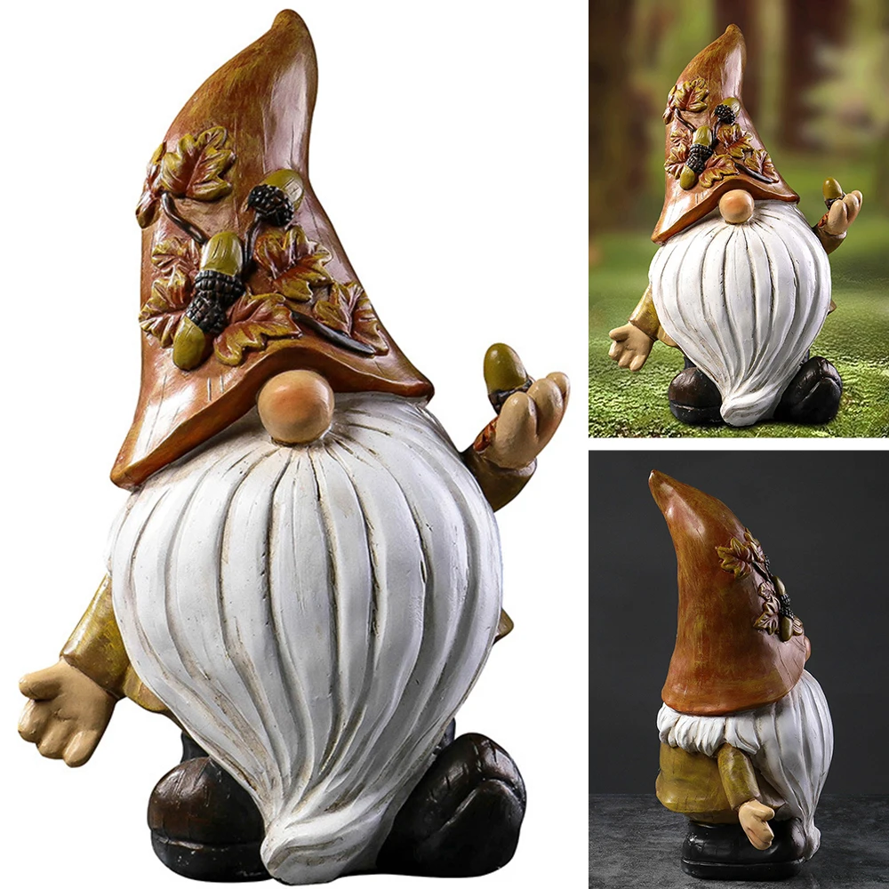 

Garden Gnome Statue Resin Decorations for Patio Lawn Porch Outdoor Decorations Sculptures for Outdoor Garden Gnome Statue JS22