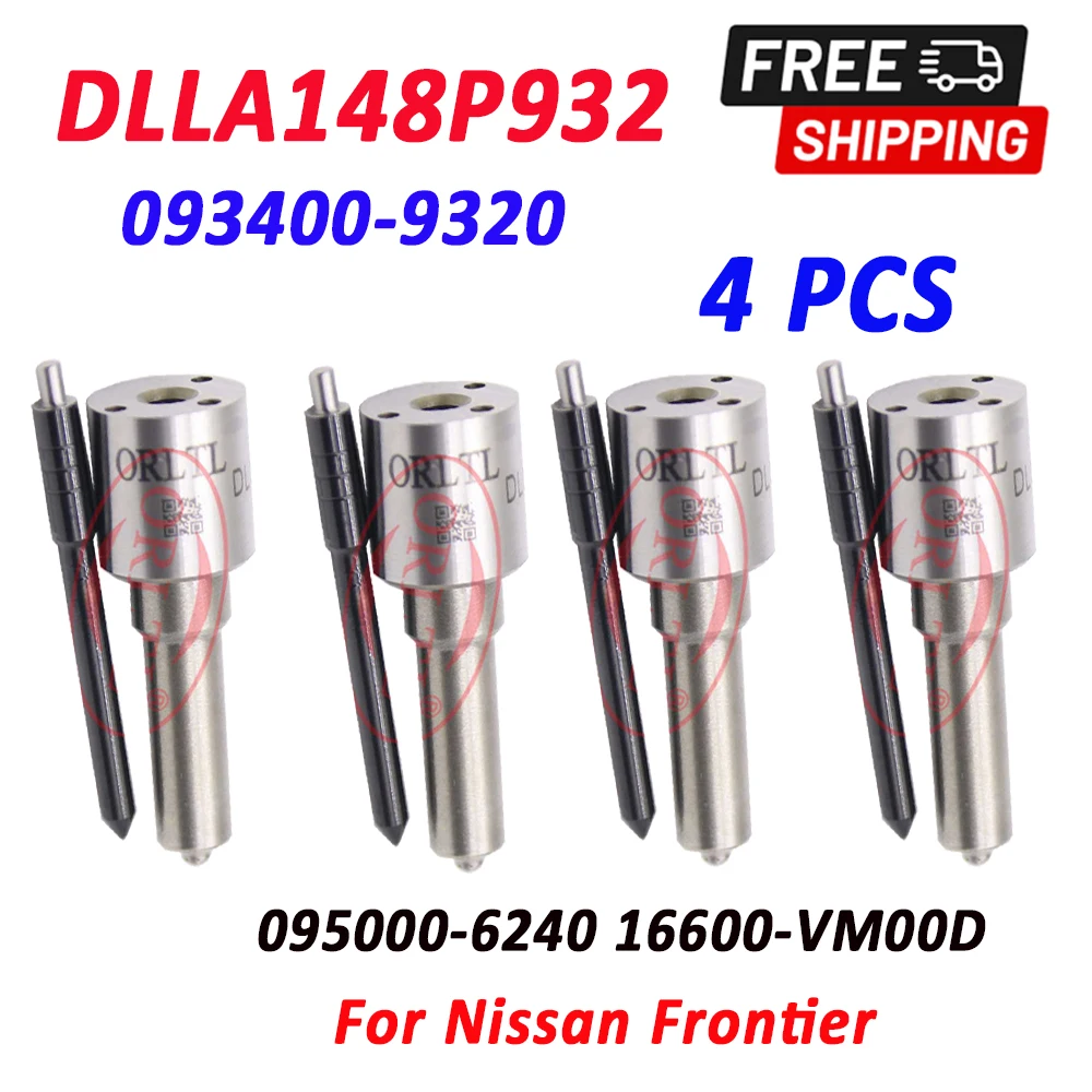 Форсунка дизельного топлива DLLA148P932 093400-9320 DLLA 148 P 932 ORLTL 095000-6240 16600-MB40A 16600-VM00A 16600-VM00D 4