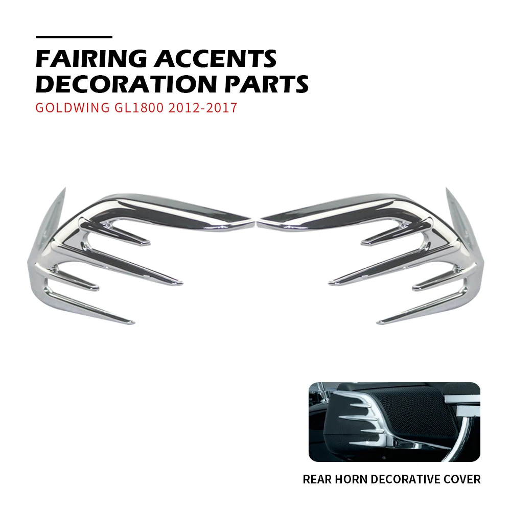 

Rear Horn Cover For Honda Goldwing GL1800 2012~2017 Motorcycle Chrome Fairing ABS Plastic Chrome Decoration Parts