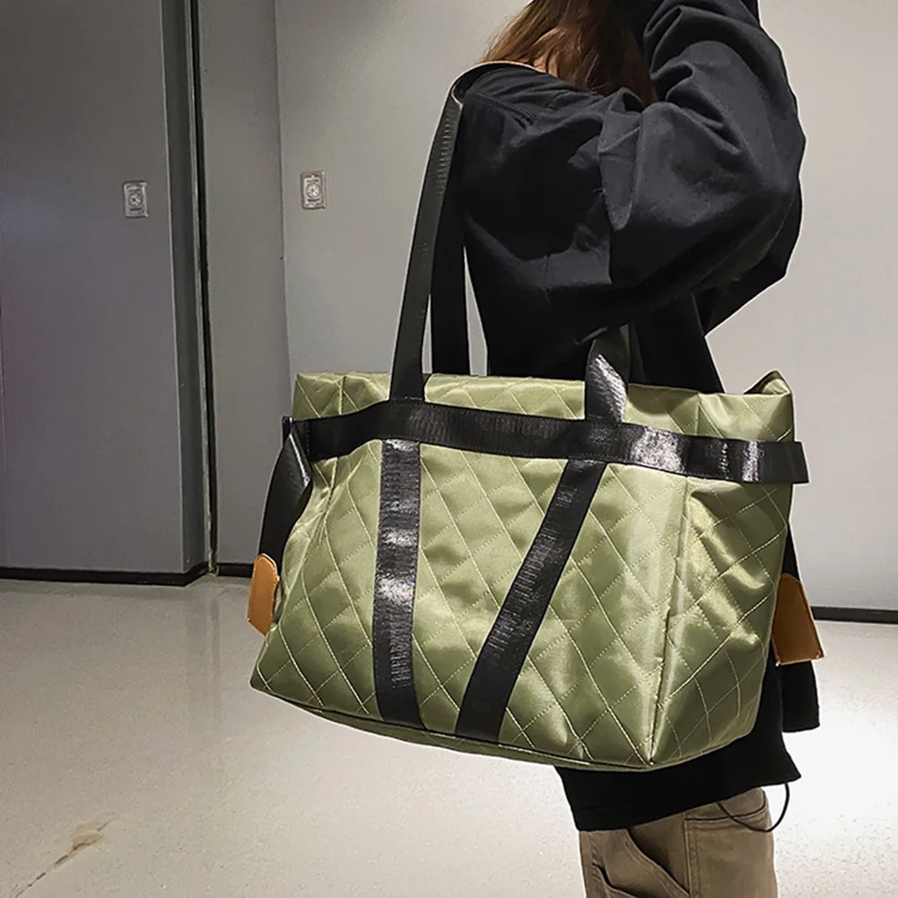 

Versatile Casual Military Style Tote Bags Black Functional Package Anti-tear High-capacity Nylon Shoulder bag for Women Handbag