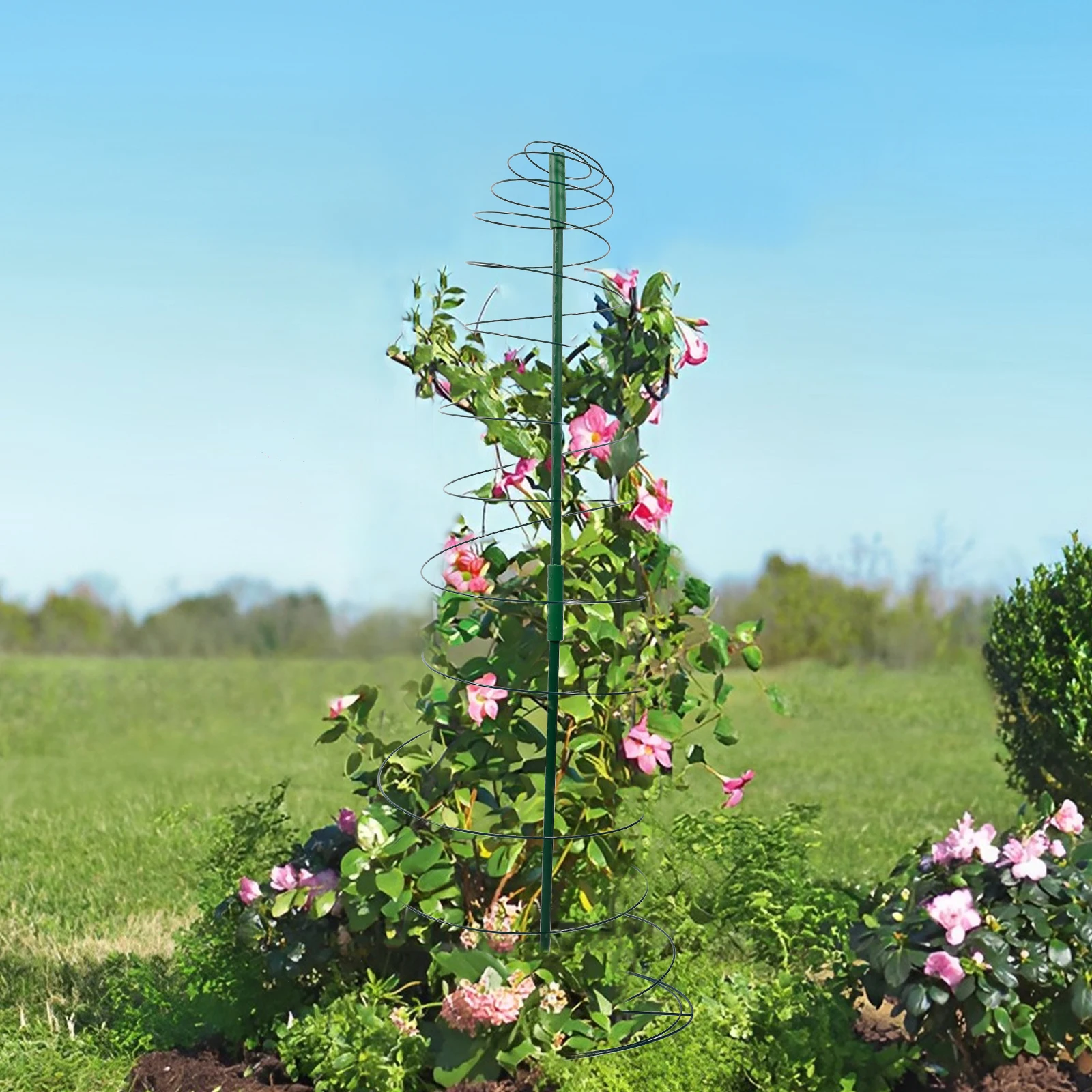 Спиральная подставка для растений растягивающаяся овощей устойчивая к ржавчине
