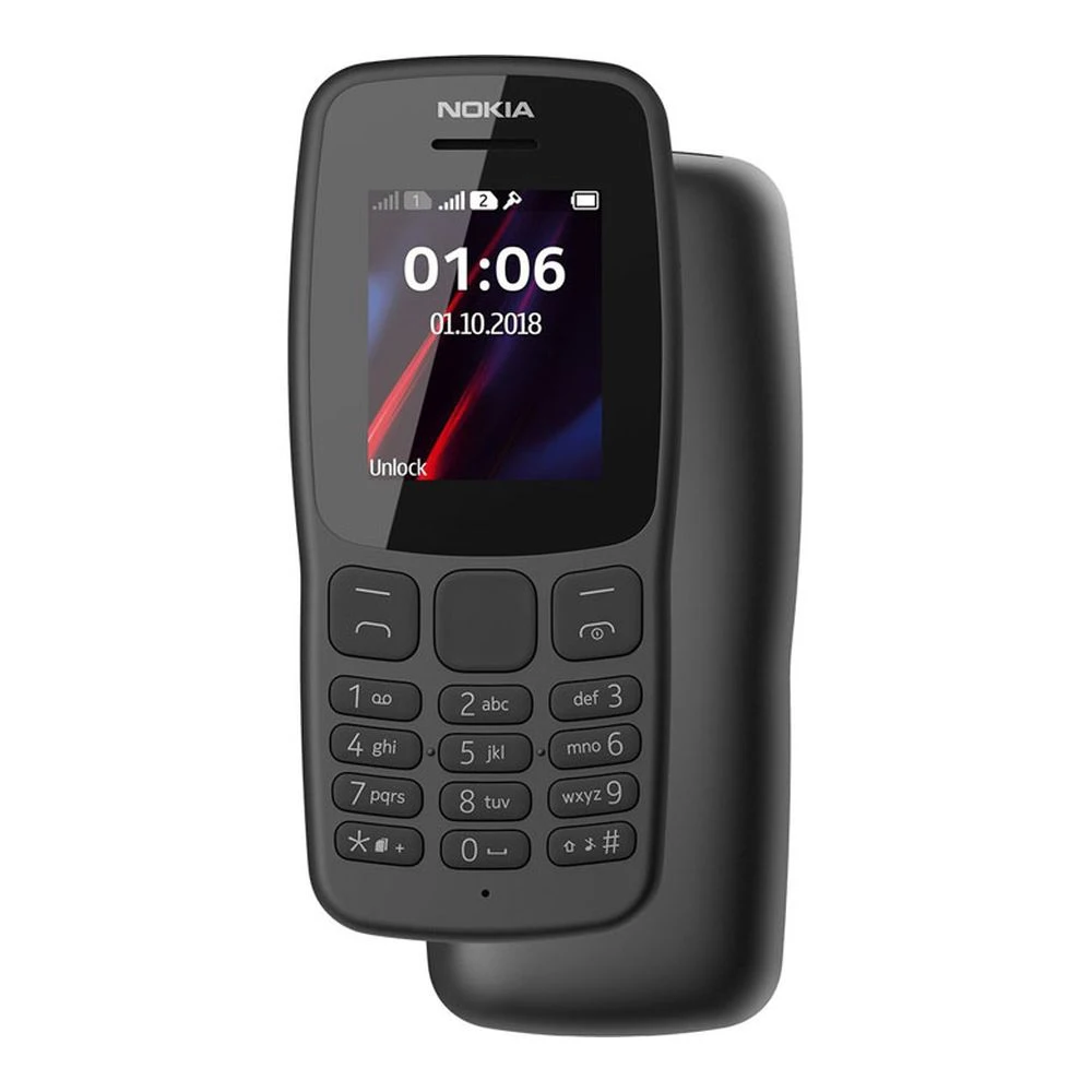 Смартфон Nokia 106 TA-1114 Grey 1.8" 40MB 11MB Dual Sim 800 мАч |