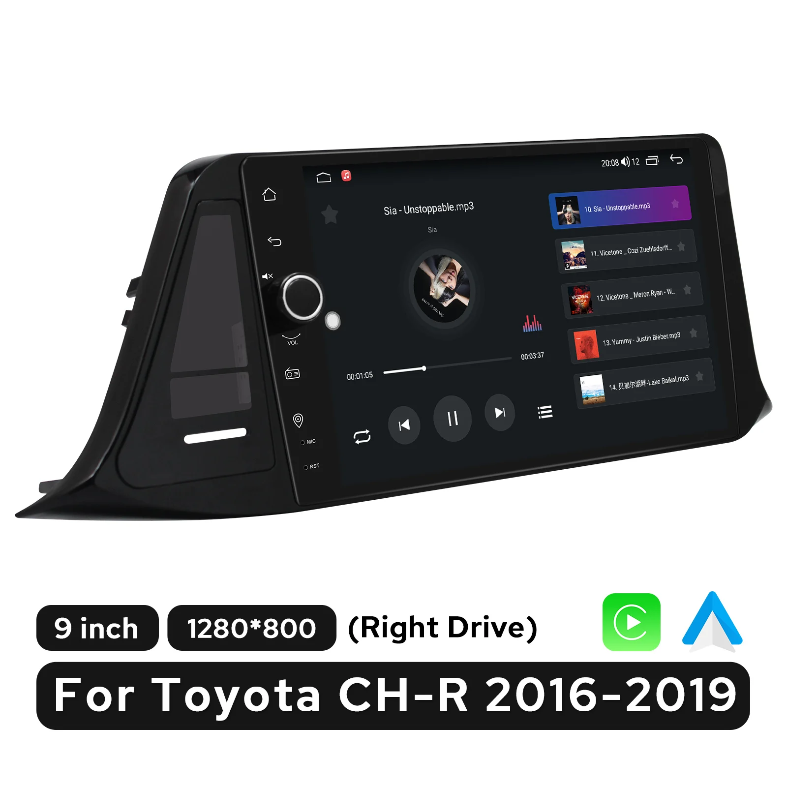9"Android Car Radio Stereo GPS NavigationFor Toyota C-HR CH-