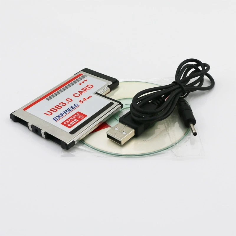 Фото 54 мм к USB 3,0 X 2 порта Expresscard PCI-E к USB-адаптеру-конвертер экспресс-карты металл + пластик для ноутбука №3