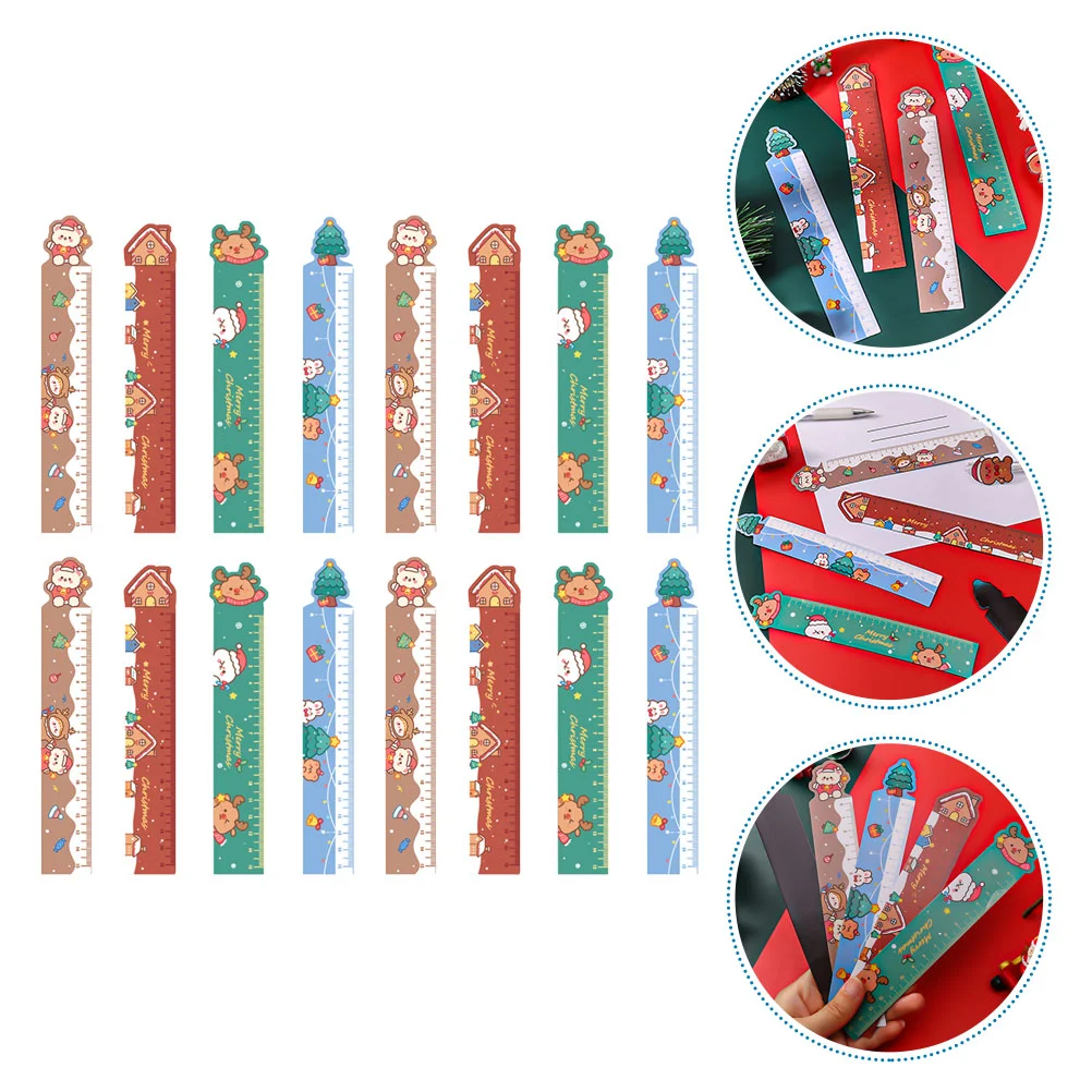 

16Pcs Drawing Rulers Measuring Rulers Portable Students Rulers (Assorted Color)