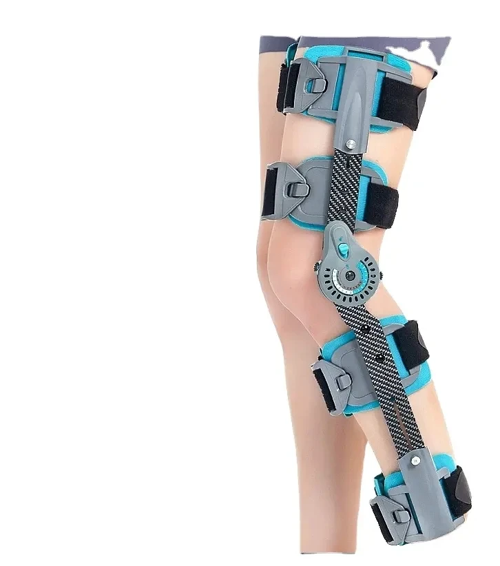 

HKJD professional knee brace with side stabilizers knee brace rom hinged orthopedic carbon fiber