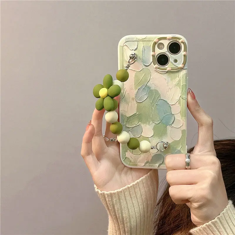 

Для Apple iPhone 13 12 11 Mini Pro Max Женский мягкий чехол с цепочкой силиконовый граффити индивидуальный защитный чехол