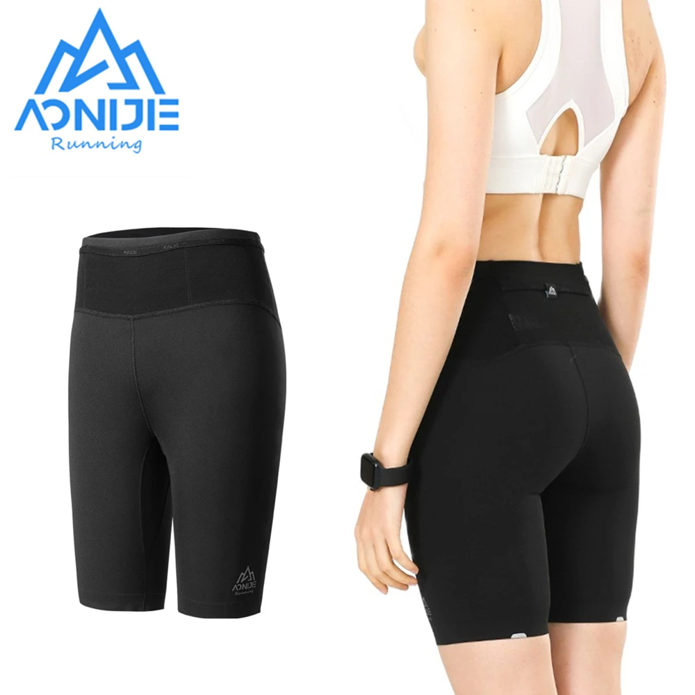 

AONIJIE FW5149 Women Female Sports Skinny Midpants Quick Drying Compression Shorts With Multiple Pockets For Running Gym Cycling