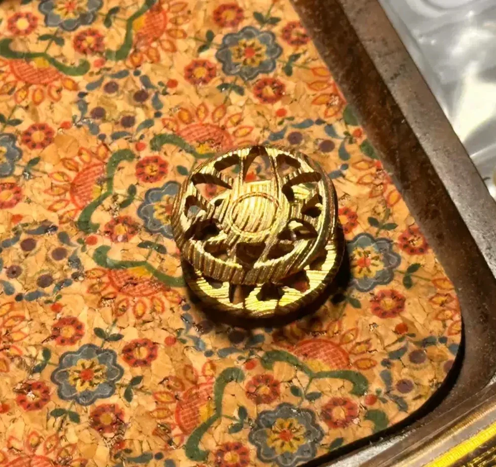 Бывший в употреблении EDC LQ mokume кнопка гироскоп для пальцев игрушки декомпрессии
