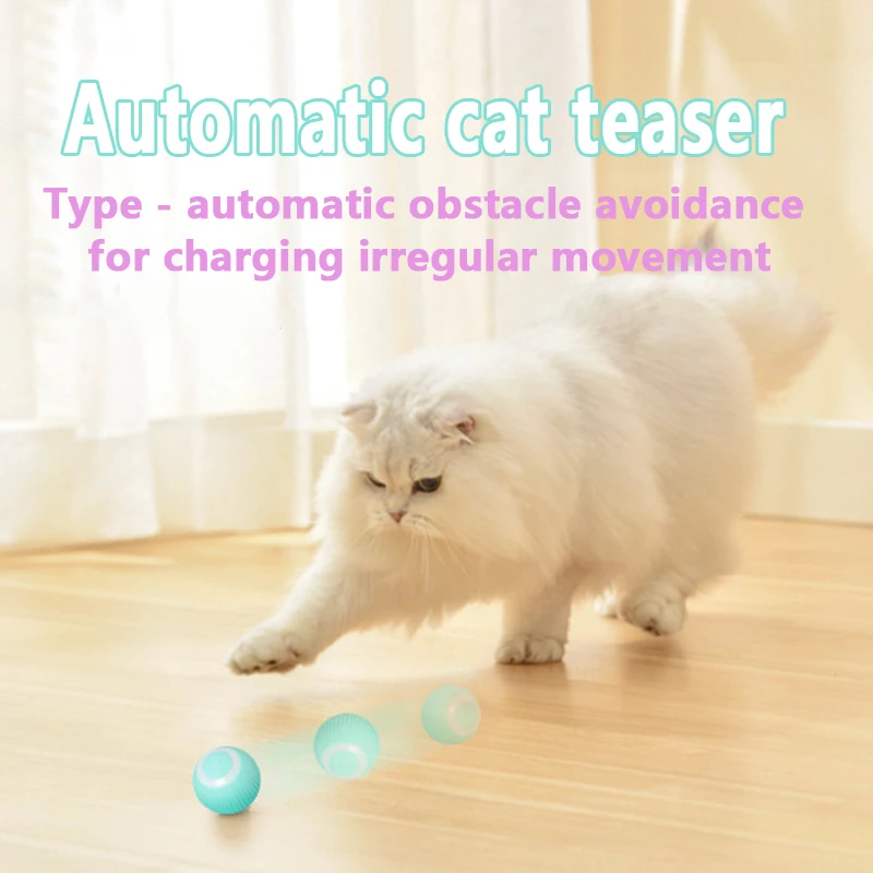 

Electric Cat Ball Toys Automatic Rolling Smart Cat Toys Interactive for Cats Training Self-moving Kitten Toys for Indoor Playing