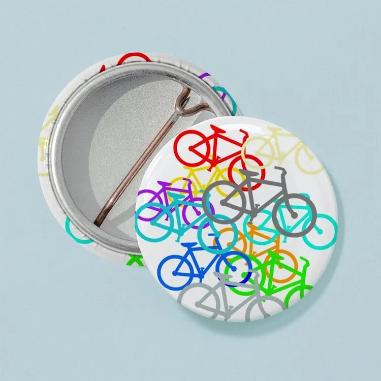 Женская мини-брошь на булавке в форме велосипеда