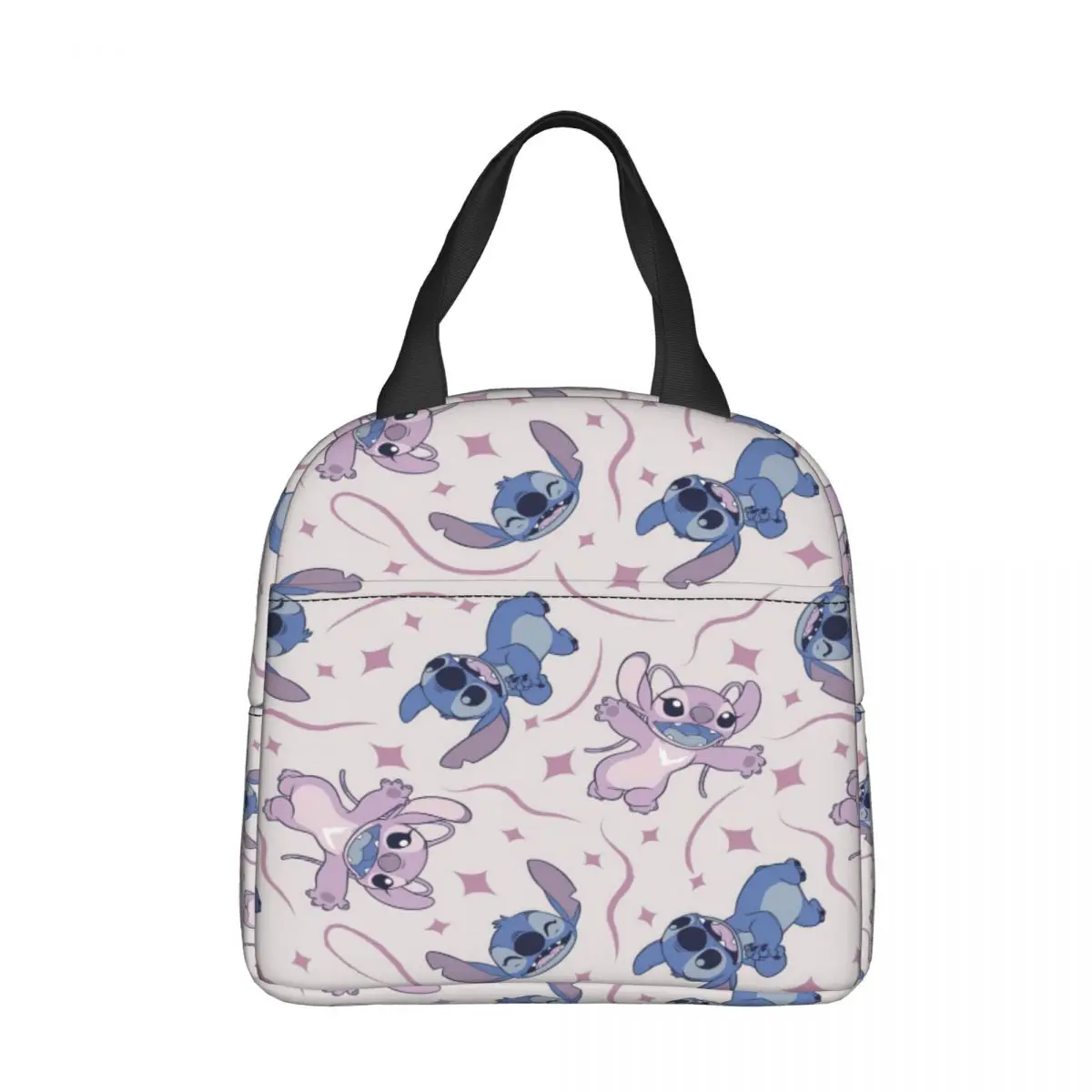 

Disney Stitch Lilo Stitch Insulated Lunch Bags Portable Anime Cartoon Lunch Container Cooler Bag Tote Lunch Box Office Travel