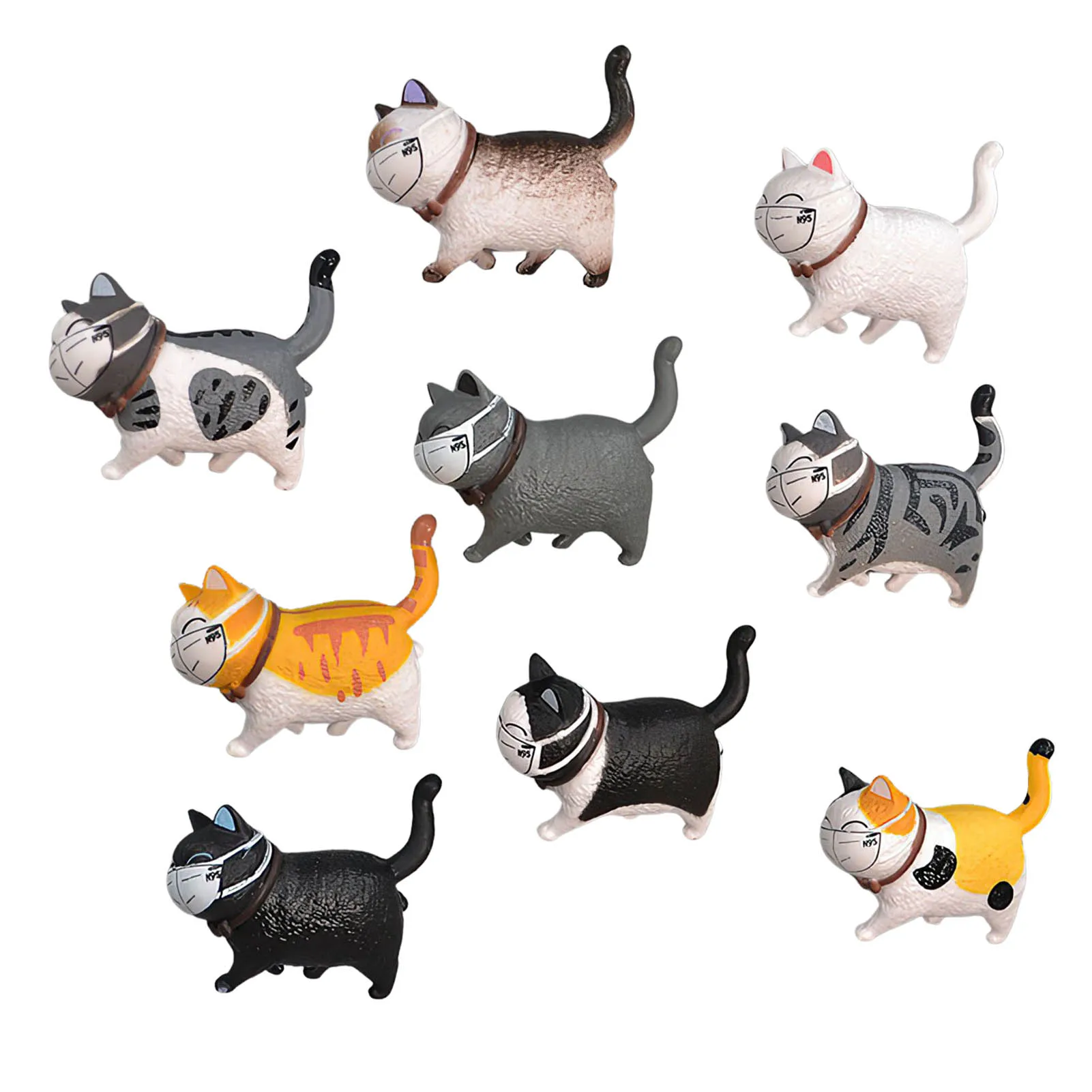 

Cat Magnetic Refrigerator Stickers 9-PCS 3D Cute Multi-functional Drop-proof Fridge Magnet Birthday Holiday Gift For Cats Lovers
