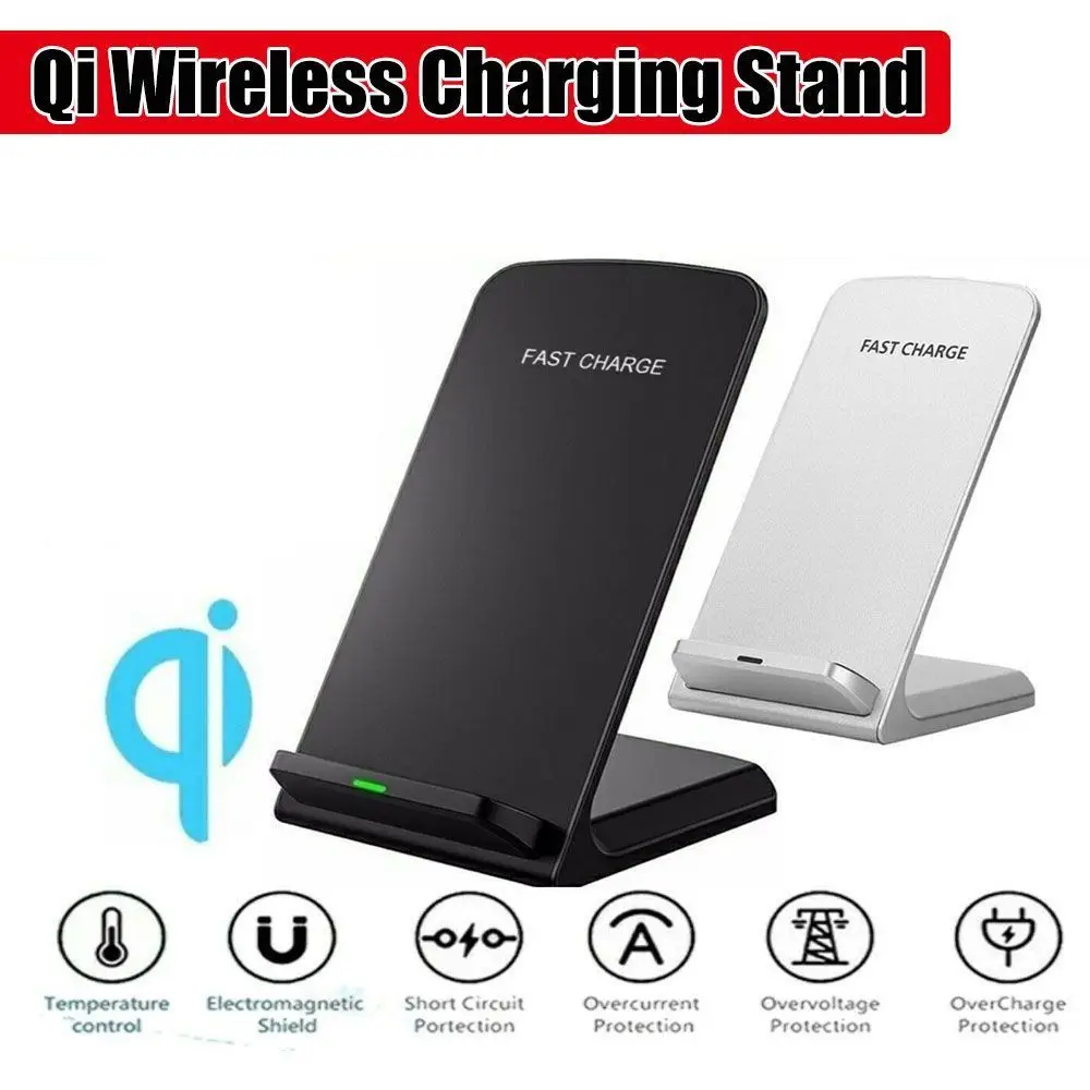 

Phone Holder Sleep-Friendly Light Fast Charging Qi Standard Charger Charging Stand Dock Station Wireless Charging Stand