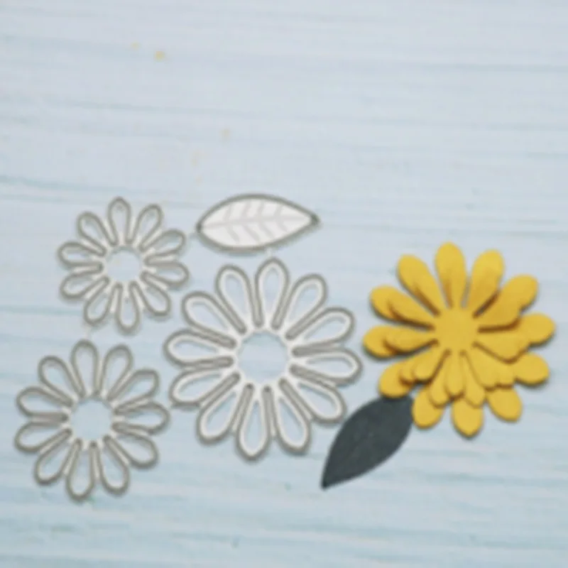 

Вырубные штампы для 2023 открыток, изготовление растений, цветов, штамповка, искусственная карта, вырубка, металлические штампы Sizzix Многослой...