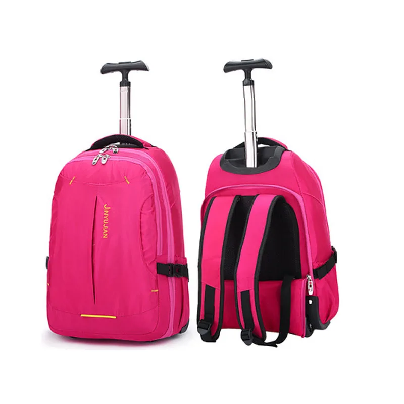 Женская дорожная сумка на колесиках мягкий холщовый чемодан для ноутбука 18