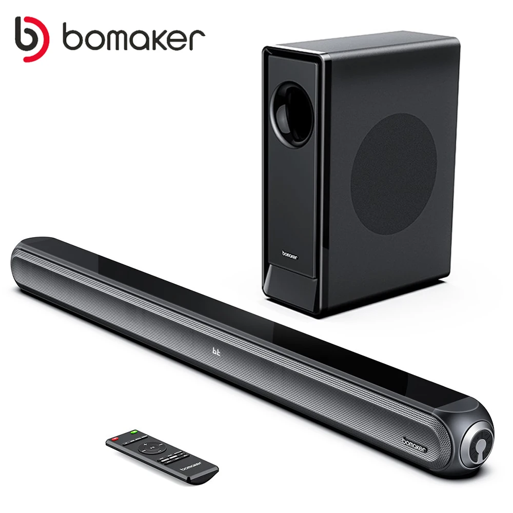 

BOMAKER 240W 2.1 TV Soundbar Home Theater Sound System Bluetooth Speaker Sound Bar Subwoofer Support Optical AUX ARC Speakers