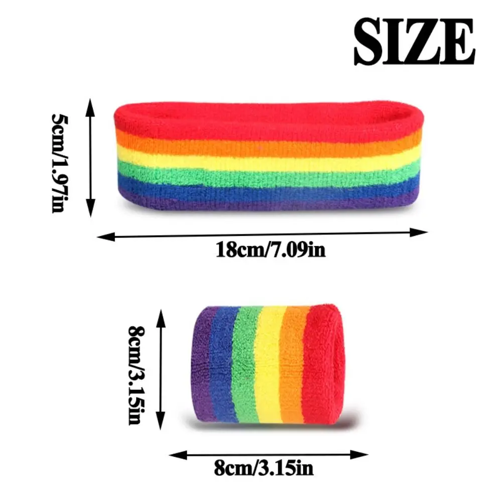 Красочная радужная теннисная повязка на голову эластичный дышащий спортивный