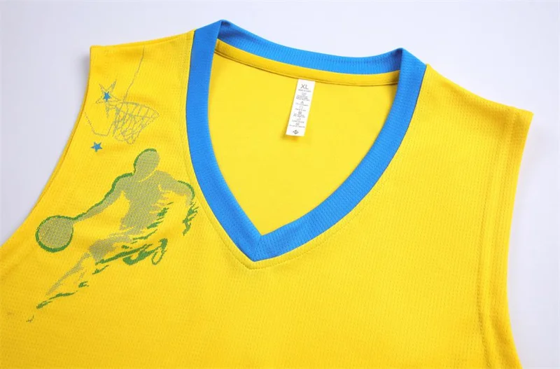 8042 # Тренировочный комплект для баскетбола в тренажерном зале майка с v-образным