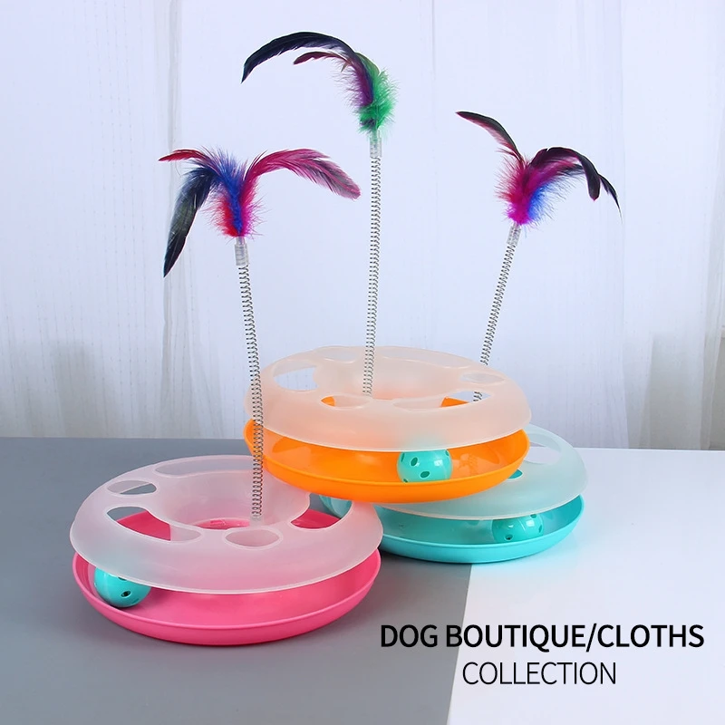 

Pet toys educational sounding cat toys cat scratch plate bell turntable funny cat toys pet products