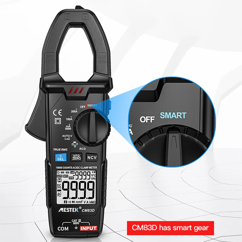 

MESTEK AC DC Digital Clamp Meter 600A Current Multimeter Pinza Amperimetrica True RMS High Precision Current Clamp Amperimetro