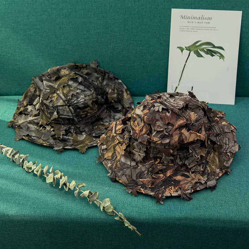 

Men's summer sun hat jungle foliage camouflage sniper camouflage fisherman fishing cap camouflage outdoor terror hatcomfortable