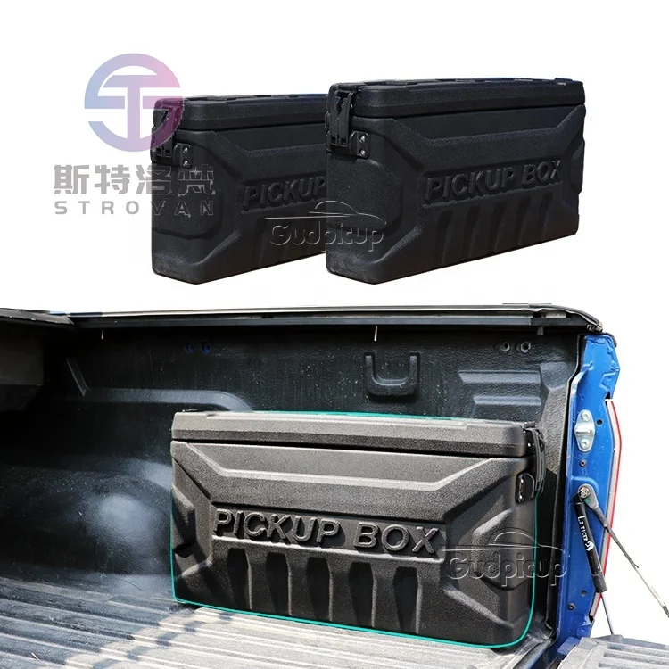 

Универсальный автомобильный большой ящик для хранения с двумя дверцами, жесткий пластиковый ящик для инструментов для Ford Ranger F150 Hilux