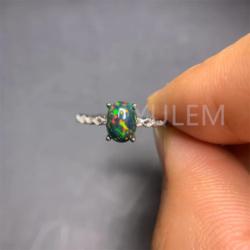 Женское кольцо с опалом, из серебра 925 пробы, 6 х8 мм (art.: 3920bf91d0ed0) - 3920bf91d0ed0