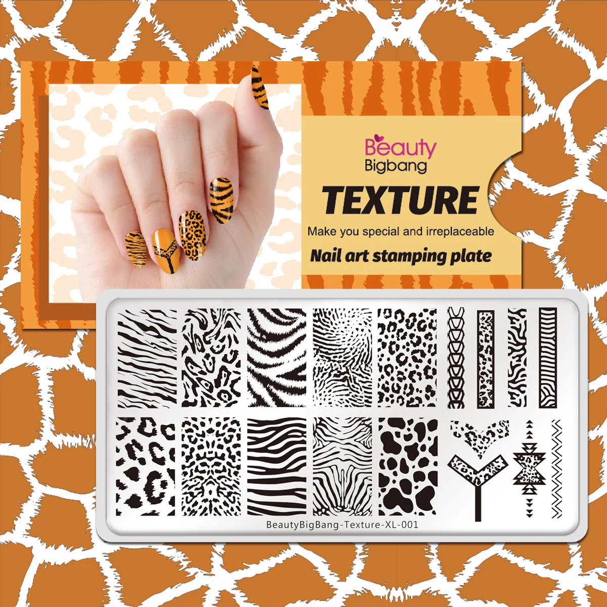 

BeautyBigBang Animals Nail Art Templates Stamping Plate Tiger Zebra Leopard Print Animal Image Stencil Nail Art Template Texture