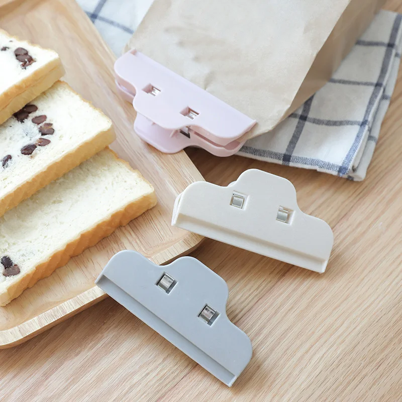 

Durable Convenient Portable Food Bag Clips Multifunction Useful Snacks Sealing Clip Solid Color Wrap Food Bag Sealing Clamp