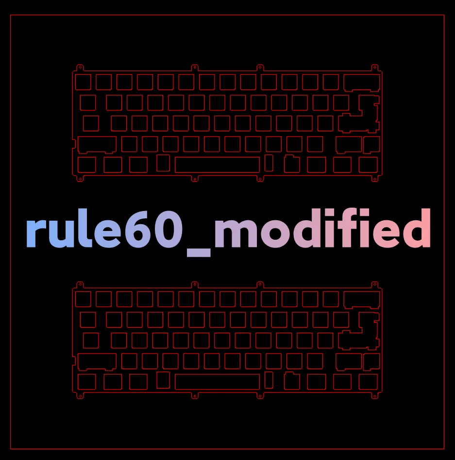 Клавиатура для модифицированной клавиатуры Rule60 PP PC POM FR4 CF Алюминиевая латунная