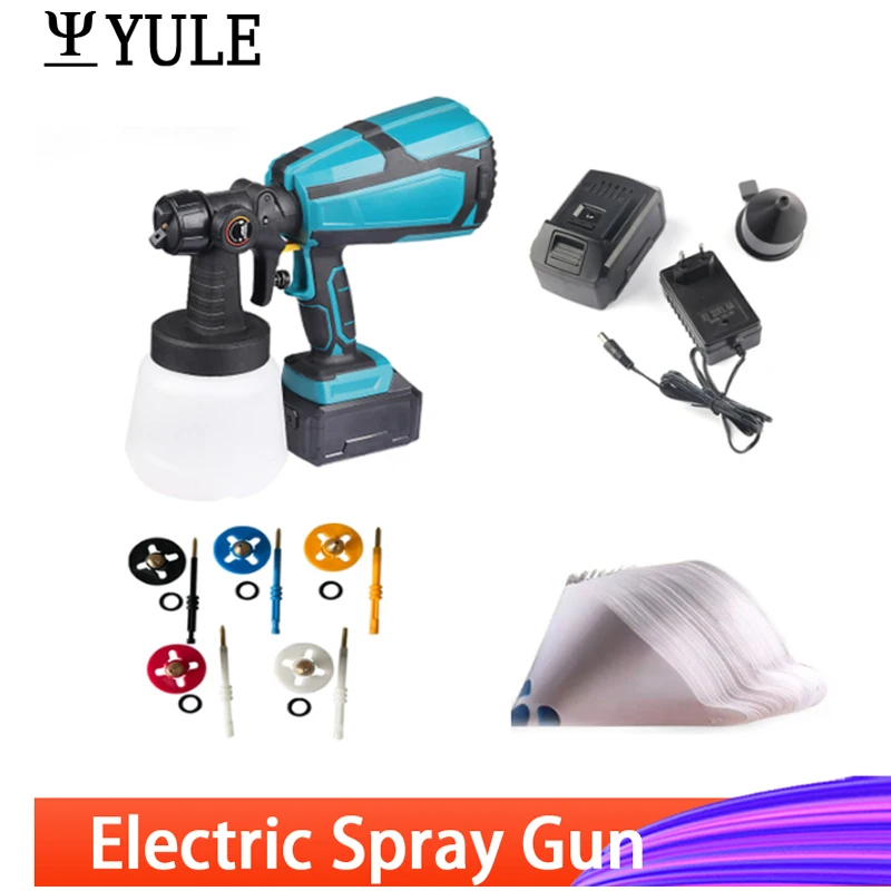 4000 MAH Electric Spray Gun 4 Nozzle Sizes 1000ml  Household Paint Sprayer Flow Control Airbrush Easy Spraying by Easy Paint