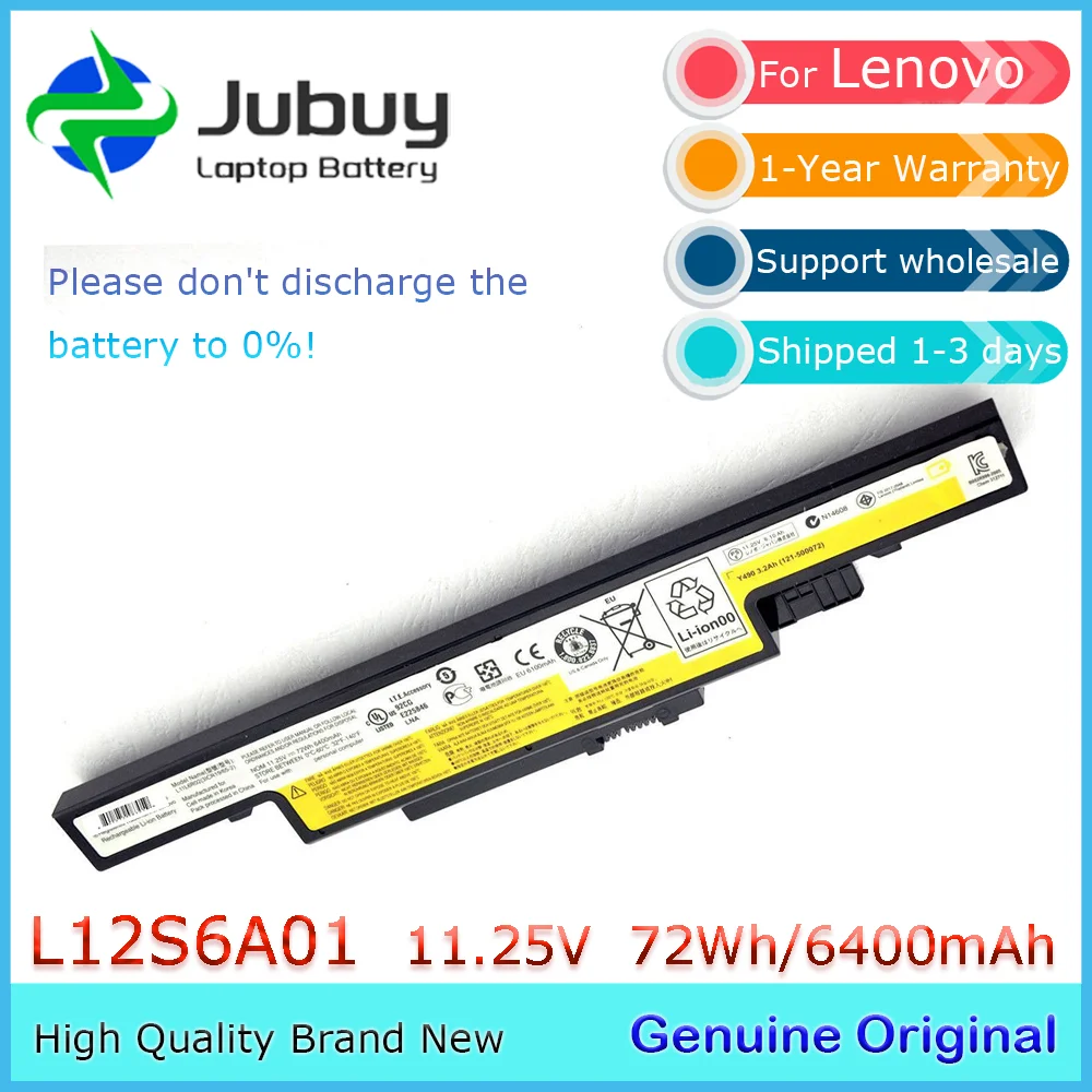 L11S6R01 11 25 В 72 Втч оригинальный аккумулятор для ноутбука Lenovo IdeaPad Y400 Y500 Y510N серии