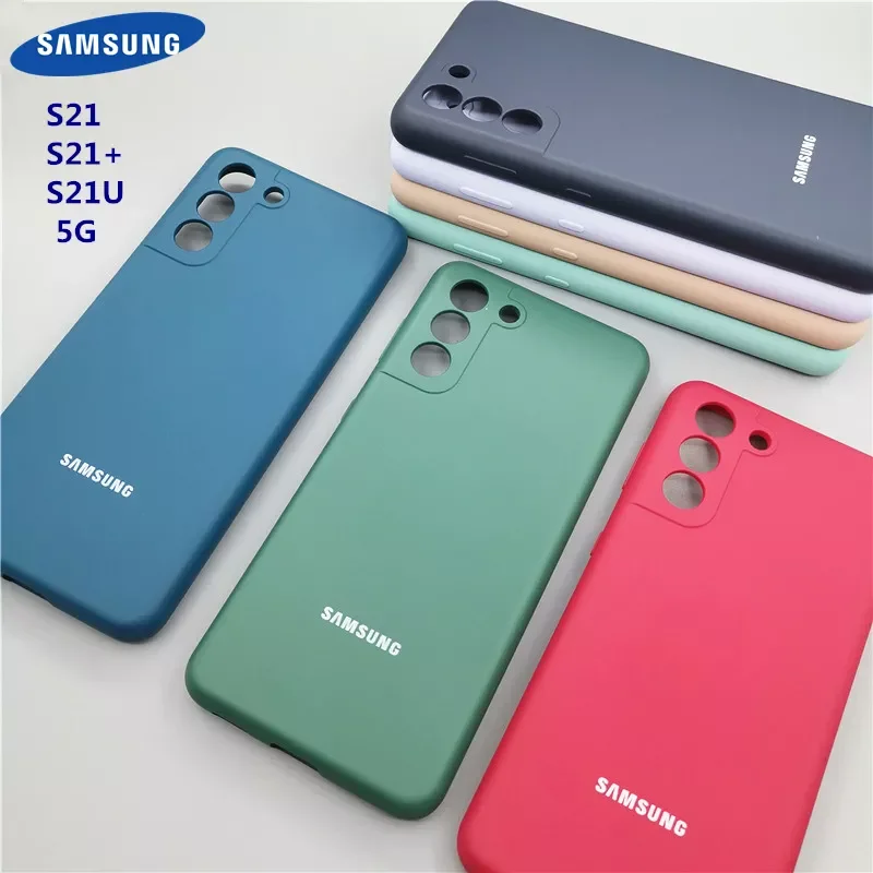 

NEW2023 Samsung Galaxy S21 Ultra Plus 5G S21FE Case Silky Silicone Cover For S21+ S21Plus S21Ultra Full Protective Mobile Phone