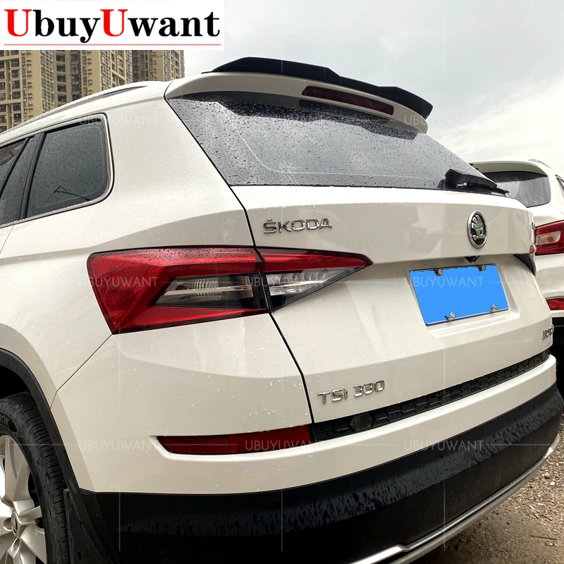 Задний спойлер на крышу для Skoda Kodiaq высокого качества из АБС-пластика черный