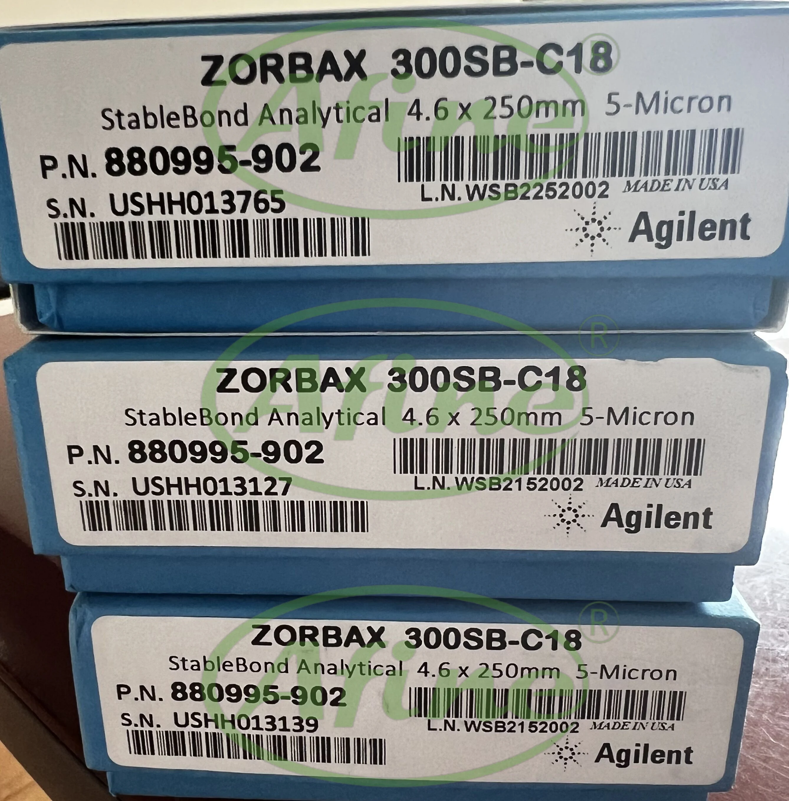 AFINE Agilent 880995 -902 ZORBAX StableBond 300 C18 4 6 x 250 мм 5 мкм. Двусторонняя колонка HPLC полностью