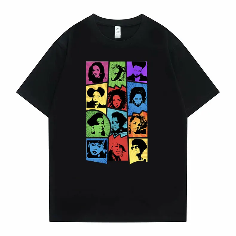 

Rapper Lauryn Hill Graphic T-shirts Men Women Fashion Oversized Short Sleeve Tshirt Male Casual Tops T Shirts Vintage Streetwear