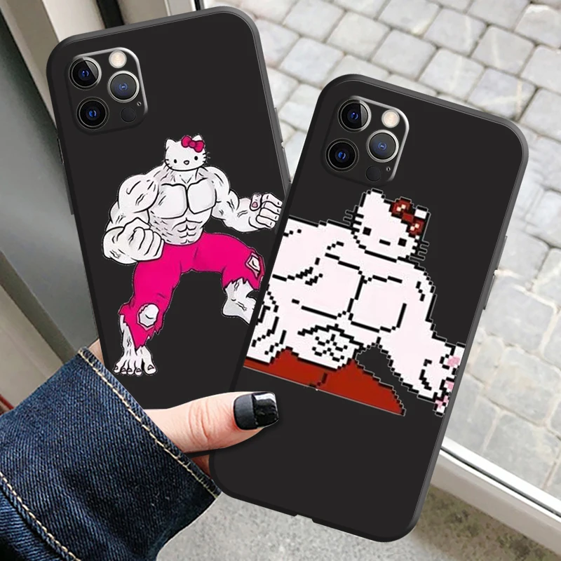 

Чехол для телефона с рисунком Hello Kitty для iPhone 11 13 12 Pro Max 12 13 Mini X XR XS MAX SE 2020 7 8 6s Plus