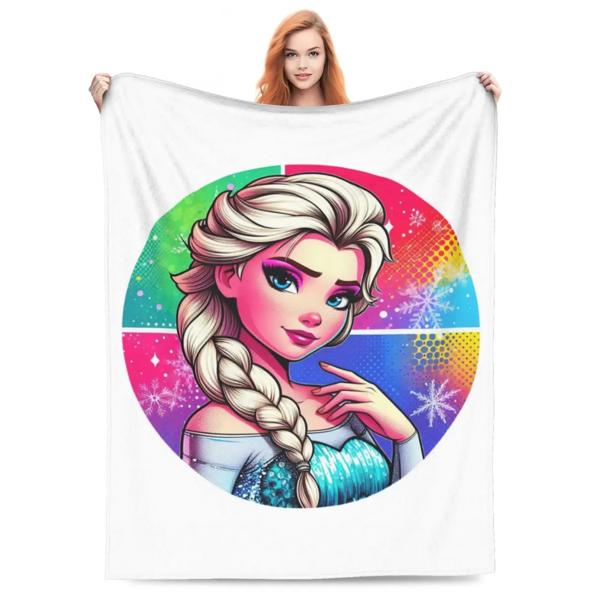 Frozen Princess Elsa Blanket Picnic Flannel Throw For Bedroom Warm Soft Design Quality Bedspread Birthday Gift