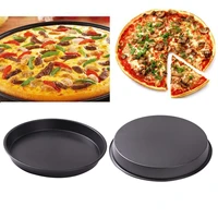 81012 inch pizza pan bakeware non stick carbon steel pizza plate tray mould diy cookies cakes pan mold kitchen baking tools