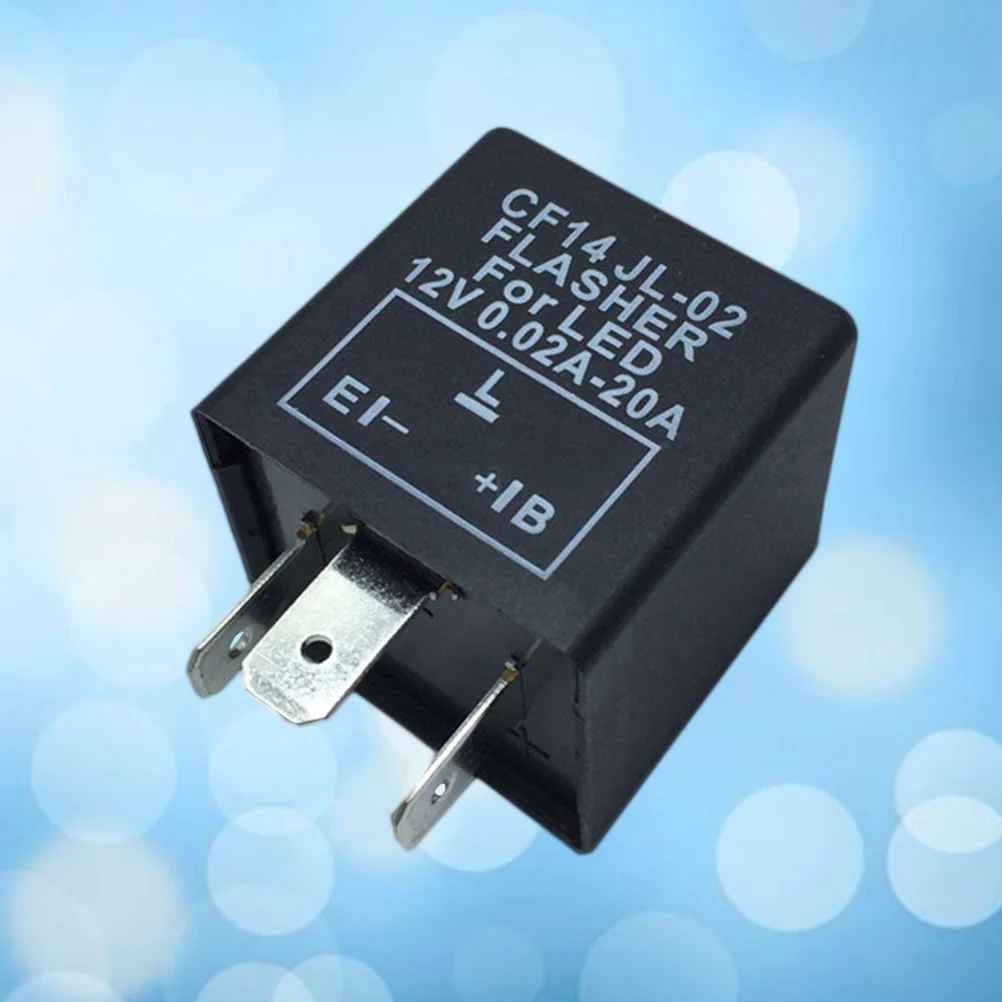 

1PC Black Durable Useful 12V DC 3 Pin CF14 JL-02 Electronic Car Flasher
