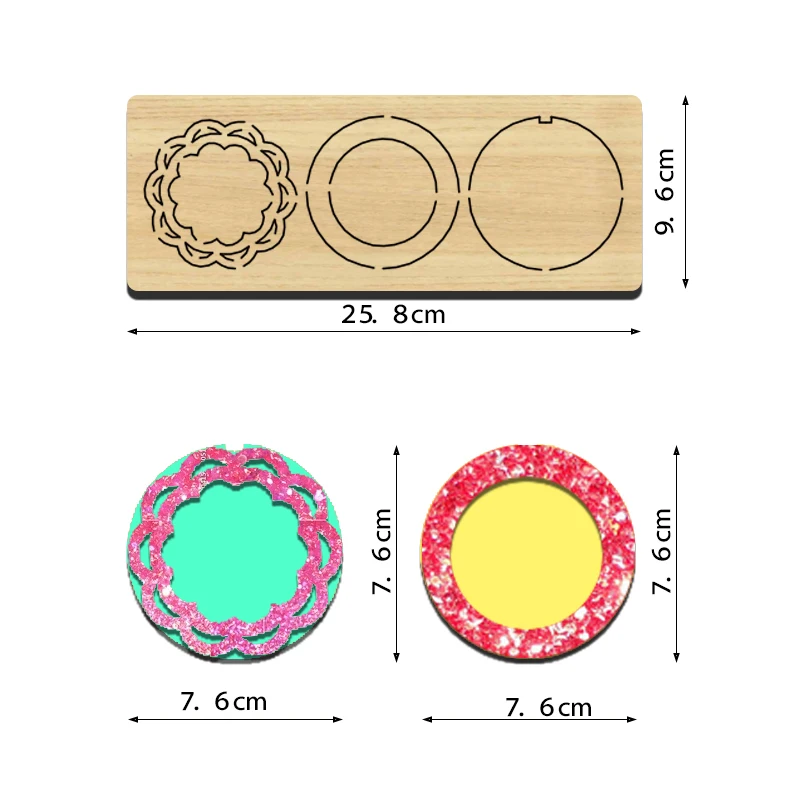 MY13 венок с двойными лепестками и деревянная пресс-форма с кольцом, Sui
