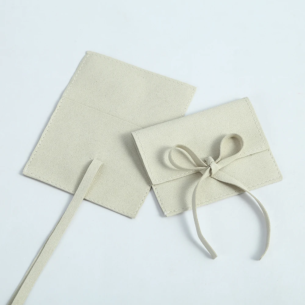 

20 Luxury Envelope Flap Micro Fiber Suede Microfiber Envelope Jewelry Pouches and Packaging Gift Bags Necklace Storage Holder
