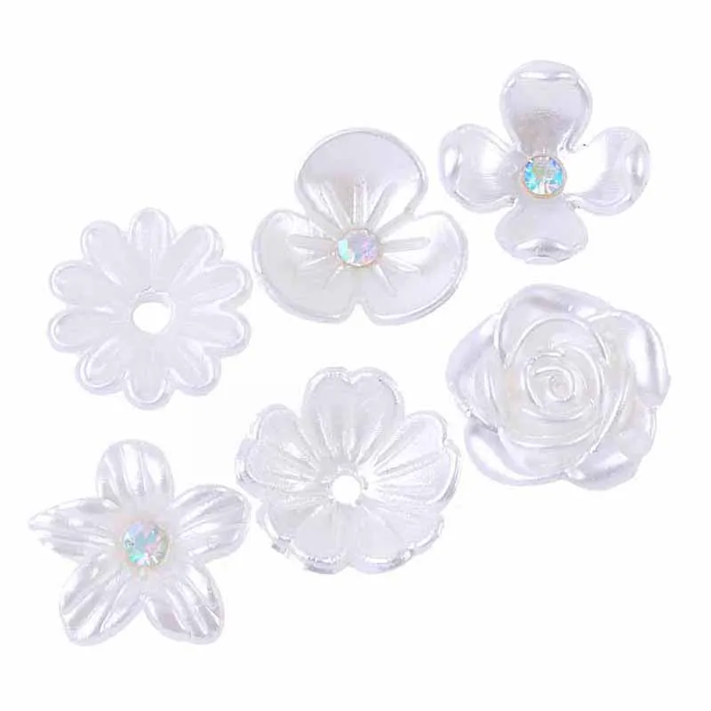 

Бусины из АБС-пластика с имитацией под жемчуг, акриловые бусины россыпью для изготовления ювелирных изделий «сделай сам», ожерелье, серьги, ...