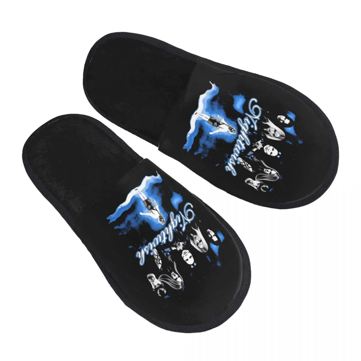 Фото Тапочки-слайды Custom Nightwishs Cozy Scuff из пены с эффектом памяти для женщин, финский симфонический метал-квадретр, для дома и спальни №1