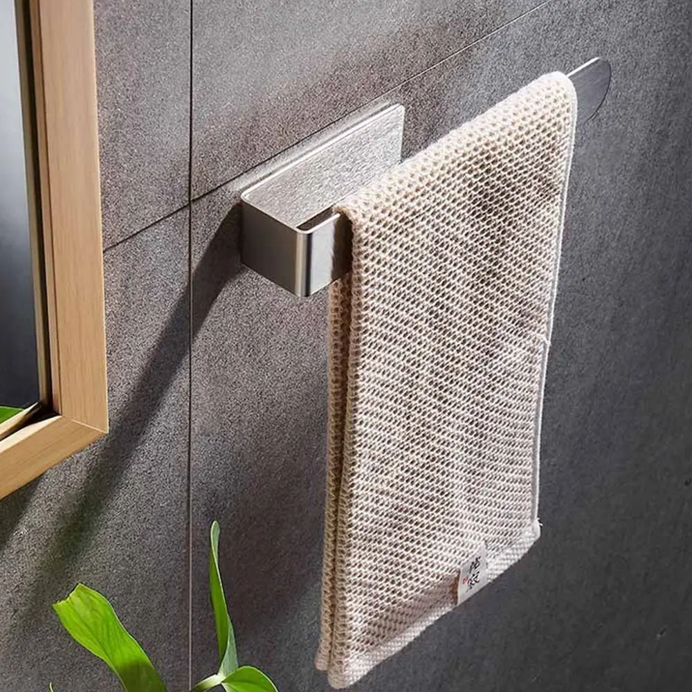 

Sticker Matte Black Bathroom Accessories Kitchen Self Adhesive No Drilling Towel Rack Towel Bar Paper Holder Towel Ring