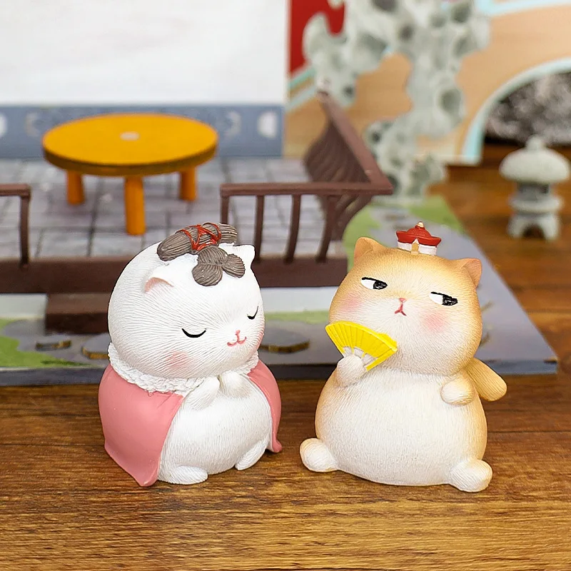 

Creative Palace Cat Small Ornaments Chinese Ancient Wind Resin Crafts Desktop Ornaments Decoration Gift Home Desktop Decor