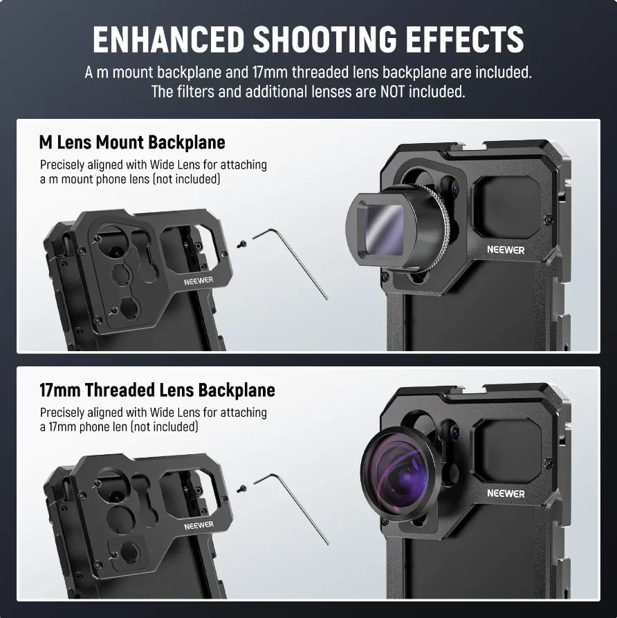 Комплект для видеокамеры NEEWER Samsung S23 Ultra с двумя боковыми ручками и стабилизатором